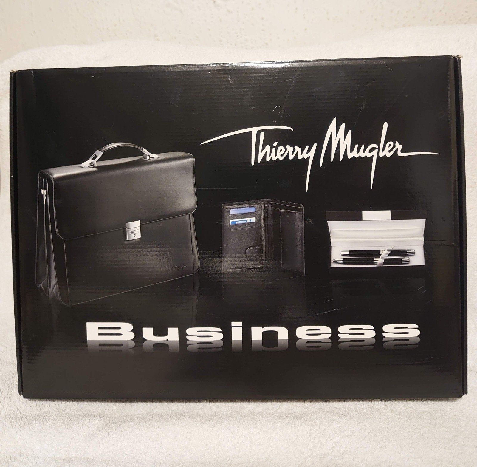 Thierry Mugler Laptop tas, 30 tot 40 cm, Minder dan 30 cm, Zwart, Aktetas of Boekentas