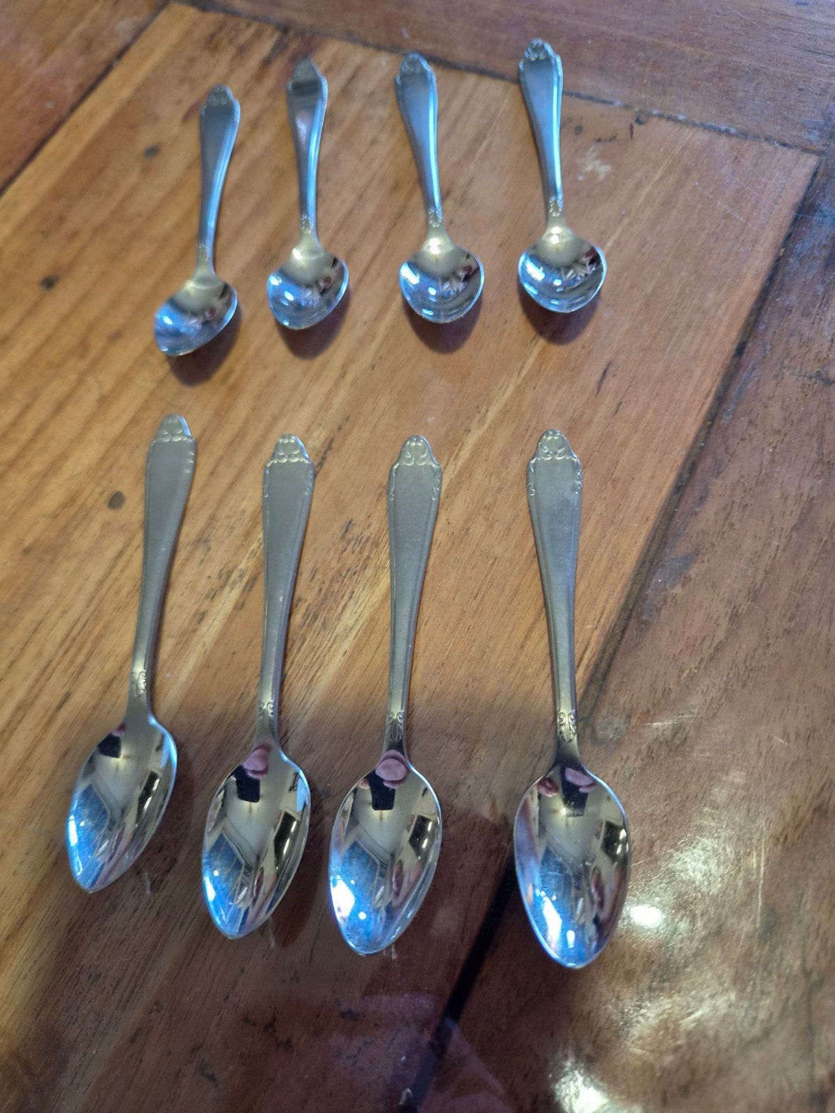 8 Gero Zilmeta theelepeltjes 9 cm, Antiek en Kunst, Ophalen of Verzenden