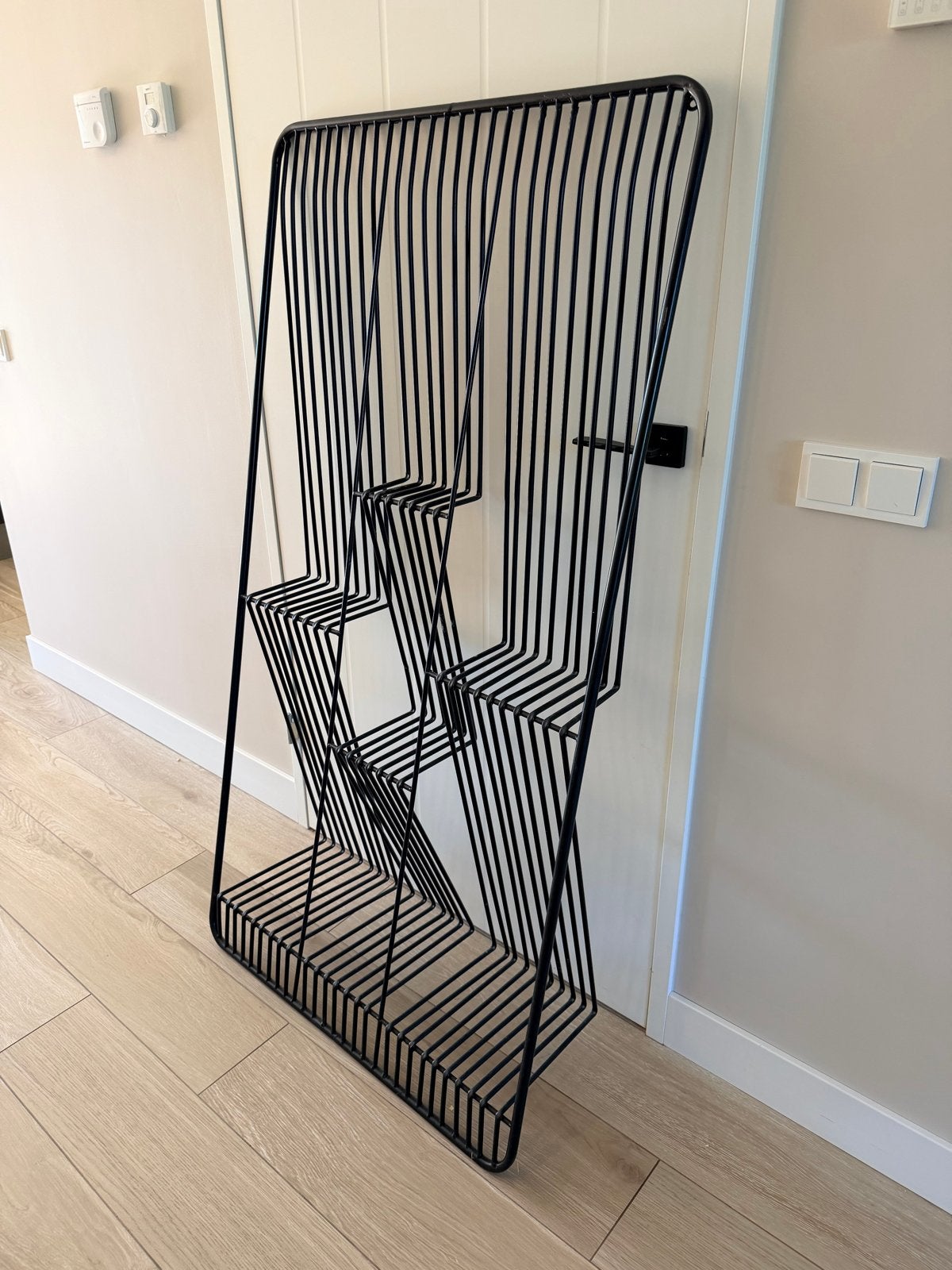 Groot xxl zwart metalen wandrek - Modern design, Ophalen, Metaal, Zwart, Decoratieobject
