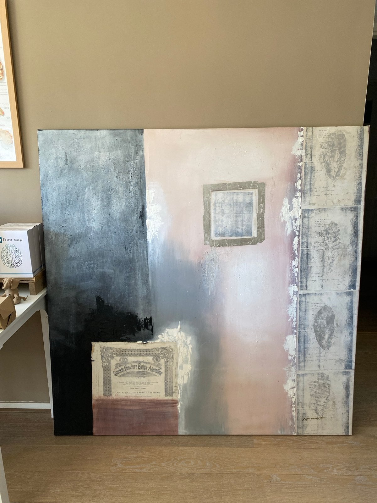 Creatief Olieverf Schilderij rustige tinten*Van €500 vr €179, Ophalen, Overig onderwerp, Handgeschilderd, Gemengde techniek