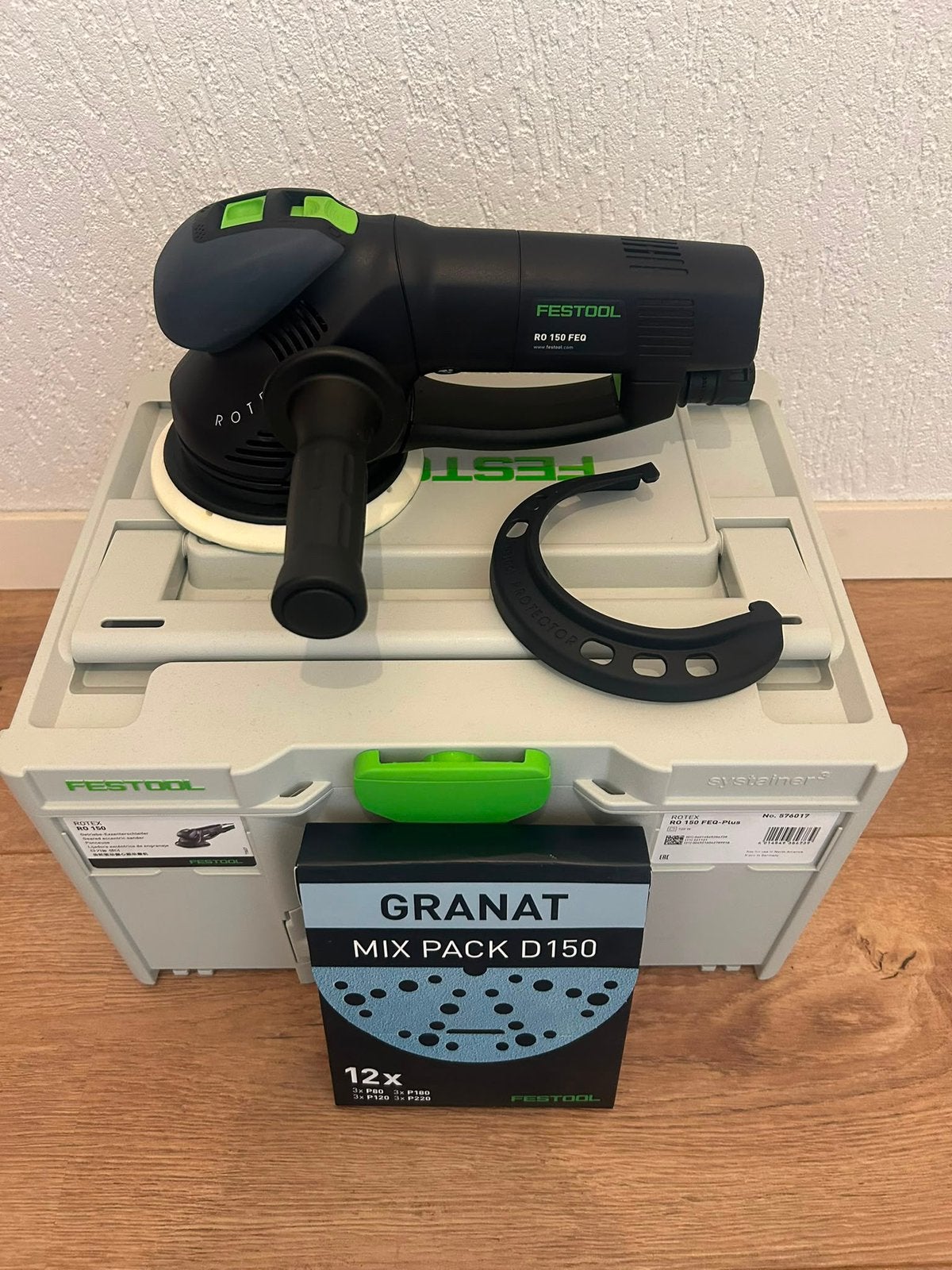 Festool Rotex 150 FEQ, Ophalen, Nieuw, Minder dan 600 watt, Excentrische schuurmachine