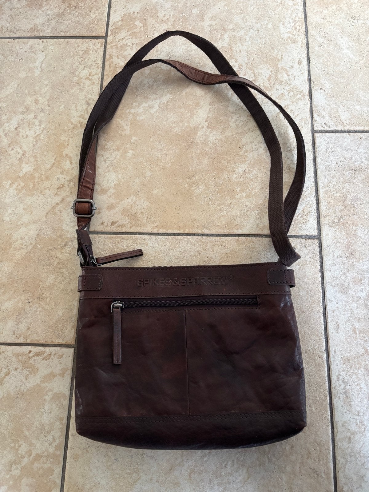 Spikes & Sparrow schoudertas/ crossbodytas bruin, Ophalen of Verzenden, Nieuw, Bruin, Schoudertasje
