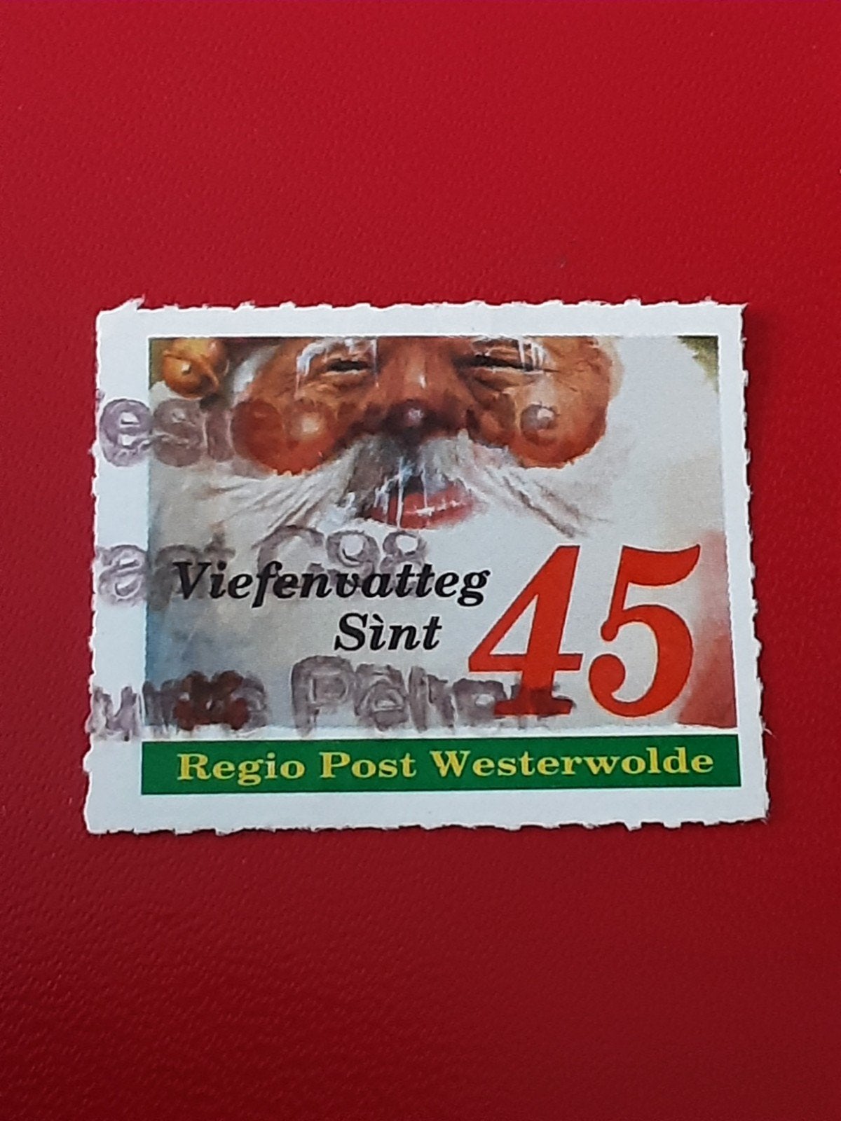Regiopost.  Viefenvatteg sint Kerst 45ct ( gest), Postzegels en Munten, Ophalen of Verzenden