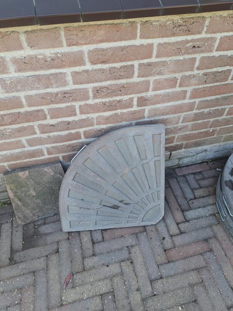 4 parasolvoet ⁹stenen, Ophalen of Verzenden, Nieuw, Minder dan 1 meter, Parasolvoet