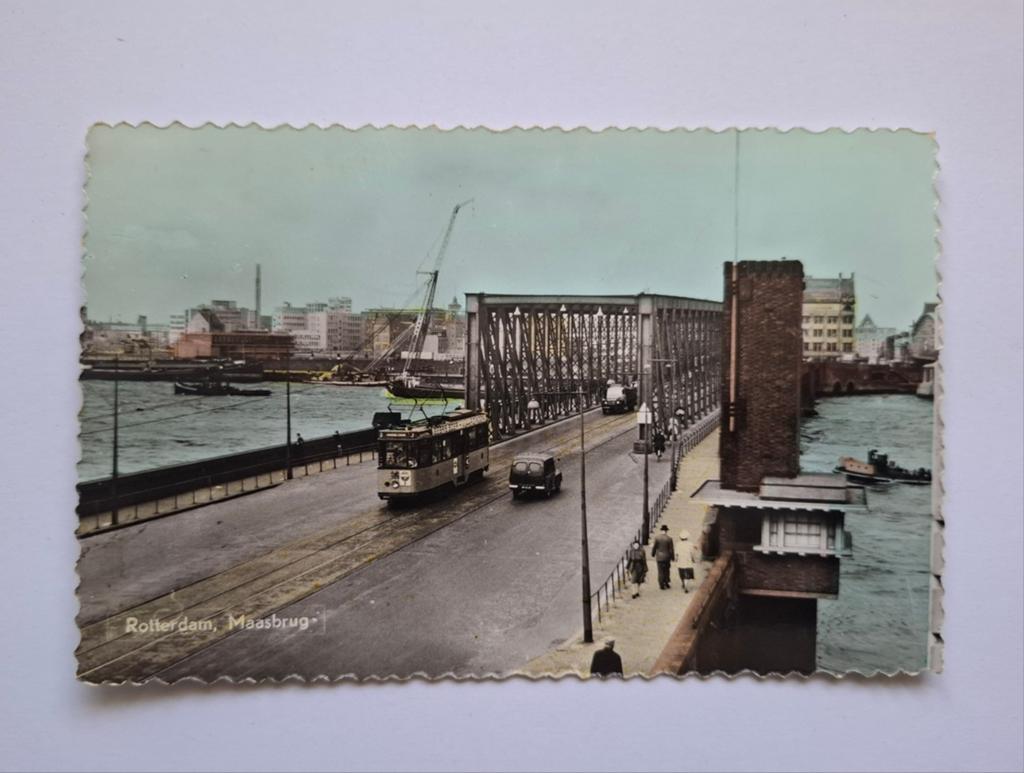 Set van 3oude ansichtkaarten Rotterdam, deels gelopen., Ophalen of Verzenden, 1940 tot 1960, Gelopen, Zuid-Holland