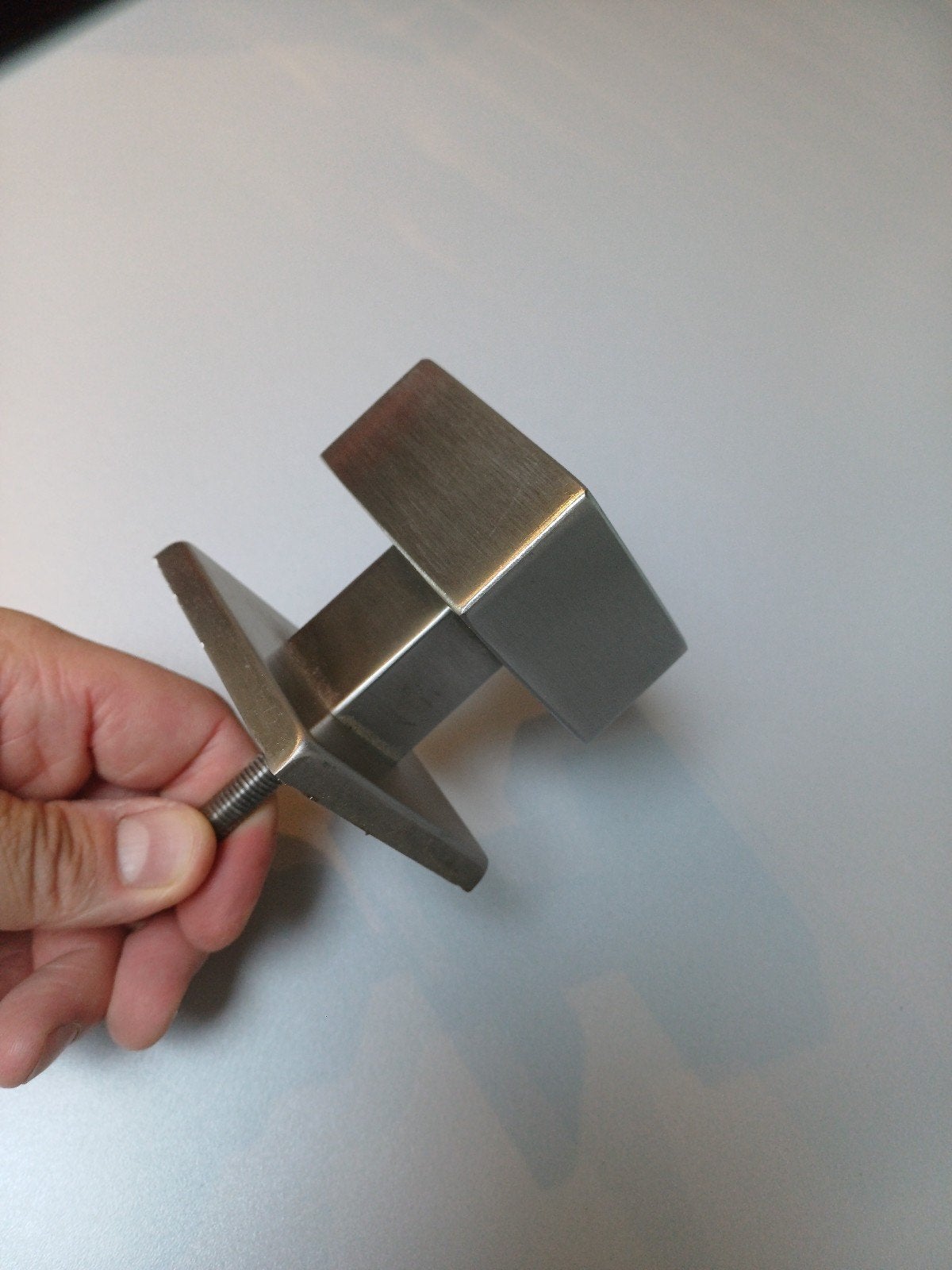 Gebruikte Deurknop Voordeur - 7x7x7 cm, Ophalen of Verzenden, Gebruikt, Rvs, Klink of Kruk