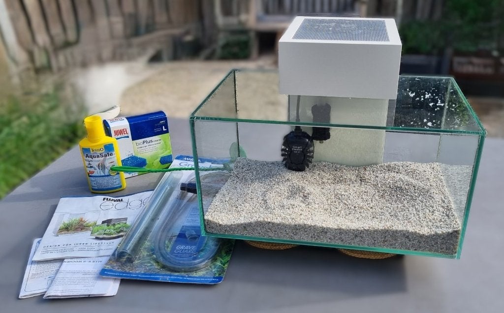 Fluval Edge 23 liter wit - Complete set, Dieren en Toebehoren, Ophalen, Gebruikt, Leeg aquarium, Fluval