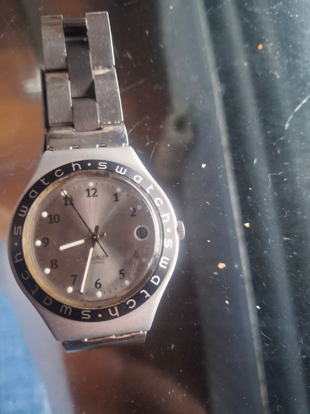 Swatch Polshorloge - Gebmm, Sieraden, Tassen en Uiterlijk, Staal, Gebruikt, Staal, Polshorloge