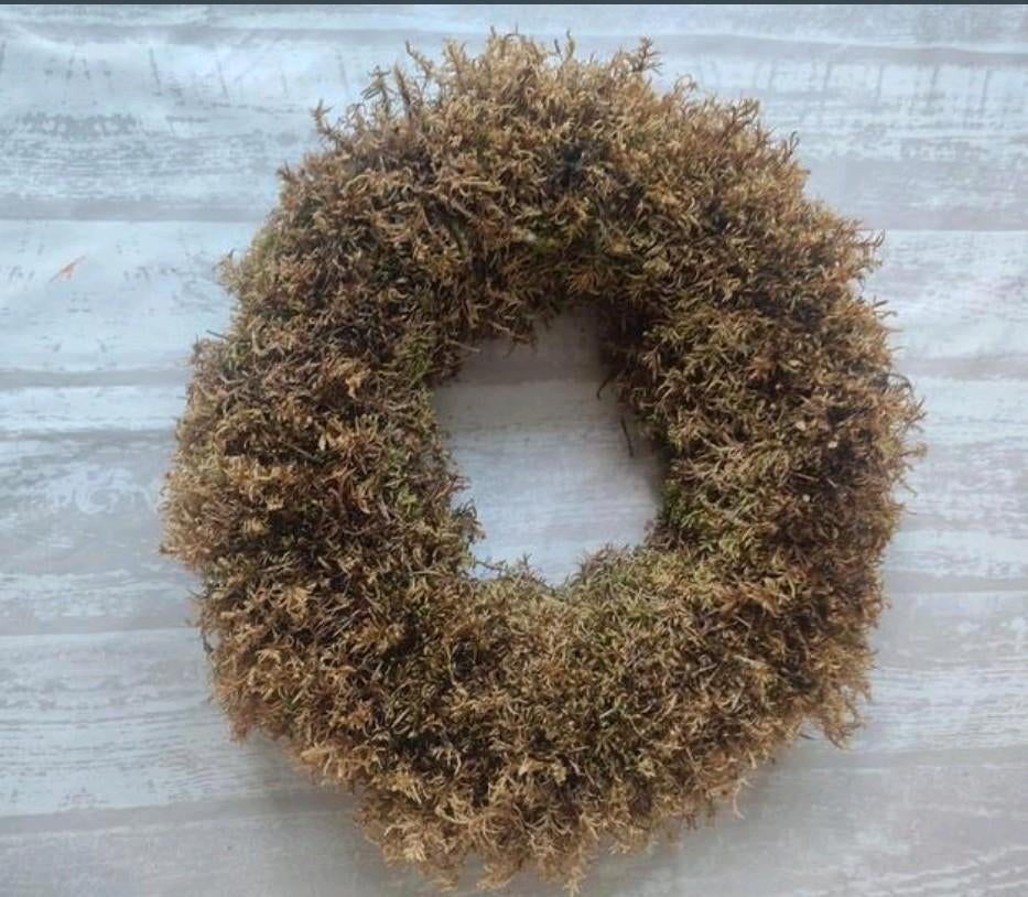 Krans van gedroogde mos, 35 cm, per stuk, Huis en Inrichting, Woonaccessoires | Kransen, Ophalen of Verzenden