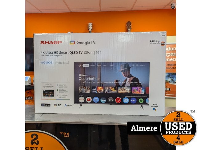 Sharp 55HP5465E 55 Inch 4K OLED Google Televisie | Nieuw, Audio, Tv en Foto, Televisies, Sharp, Nieuw, https://global.sharp/contact/