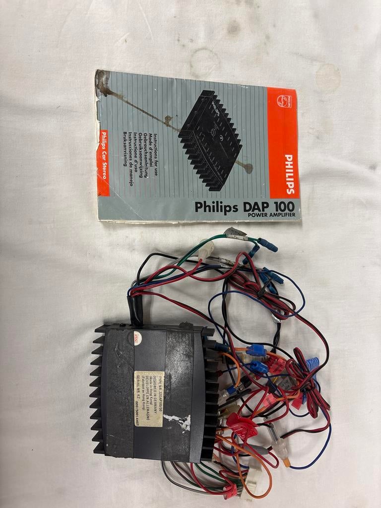 Philips DAP 100 Power Amplifier met handleiding, Ophalen of Verzenden, Gebruikt