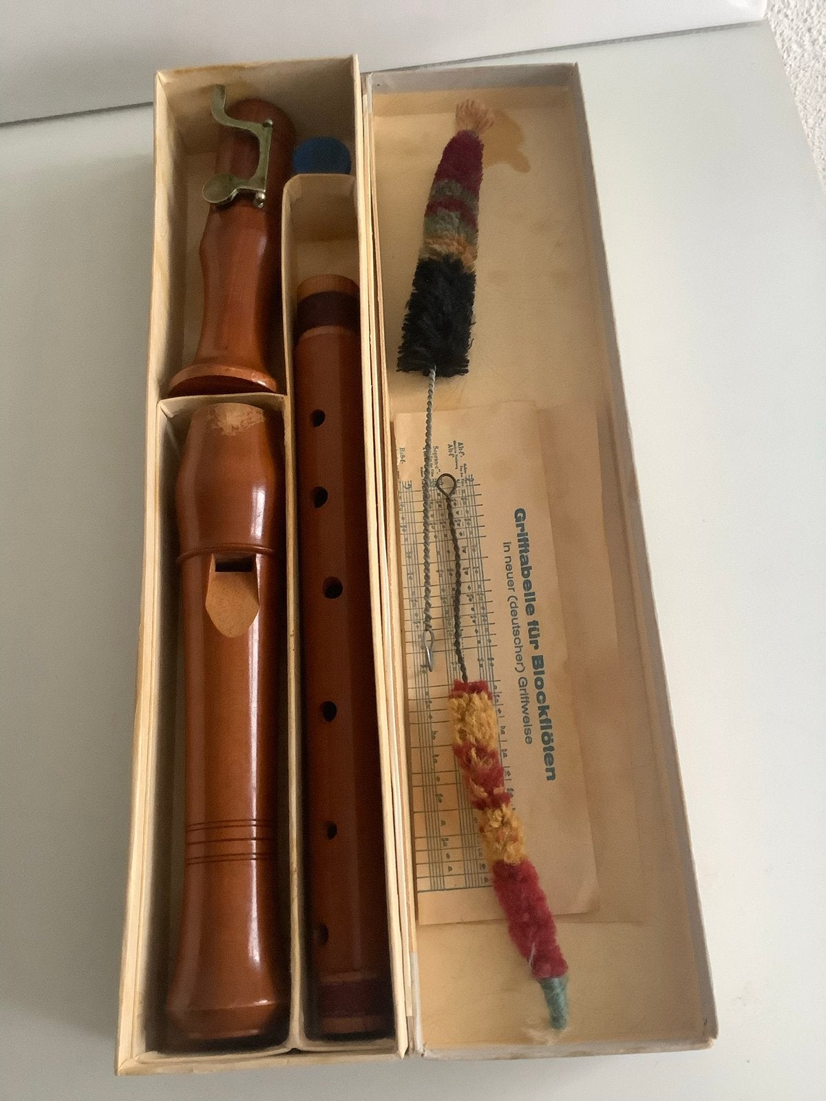 Vintage Tenor Blokfluit in Doos, Ophalen of Verzenden, Gebruikt, Tenor, Met koffer, hoes of etui