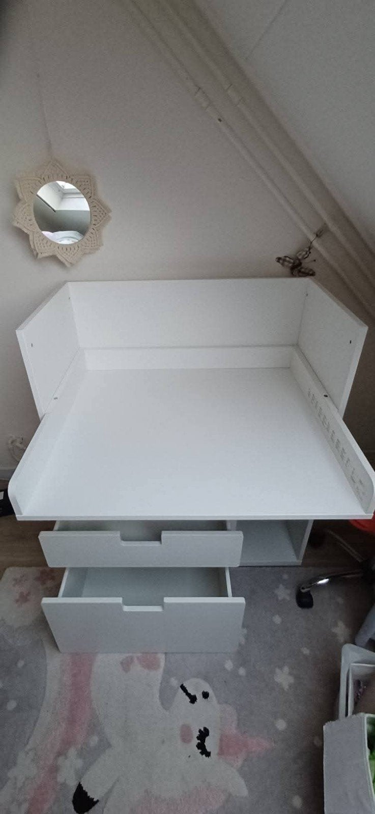 Witte commode met lades - Ideaal voor babykamer, Ophalen, Gebruikt, 50 tot 70 cm, 100 cm of meer