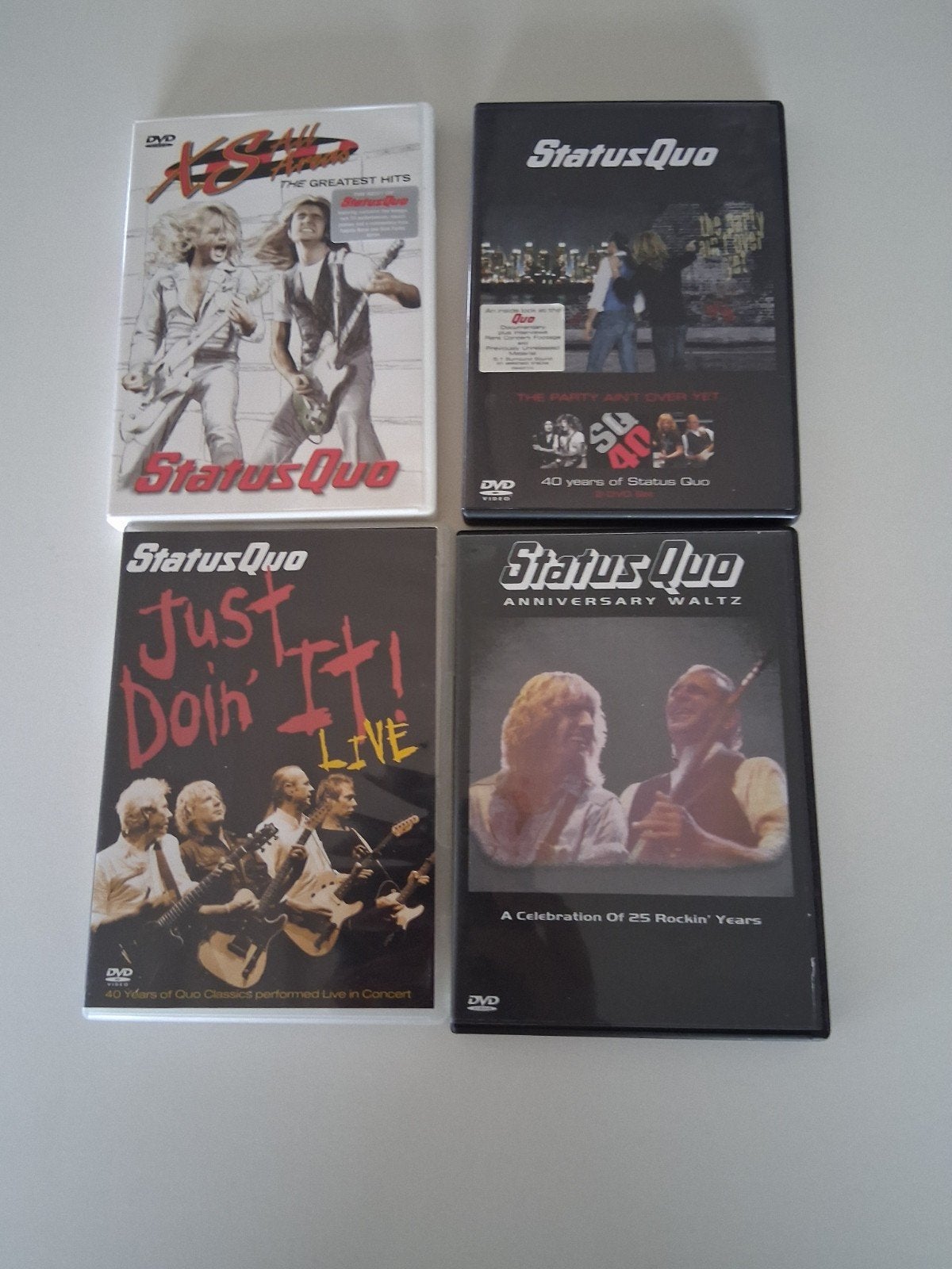 Status Quo DVD Collectie: Greatest Hits, Live & Jubileum, Alle leeftijden, Ophalen of Verzenden, Concert, Inclusief doosje