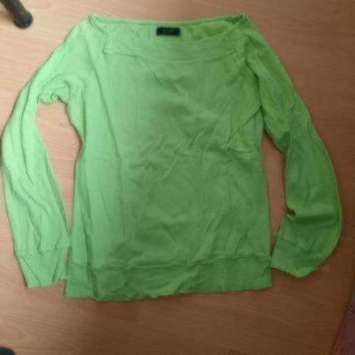Groen shirt felgroen 42, Verzenden, Maat 42/44 (L), Lange mouw, Gedragen