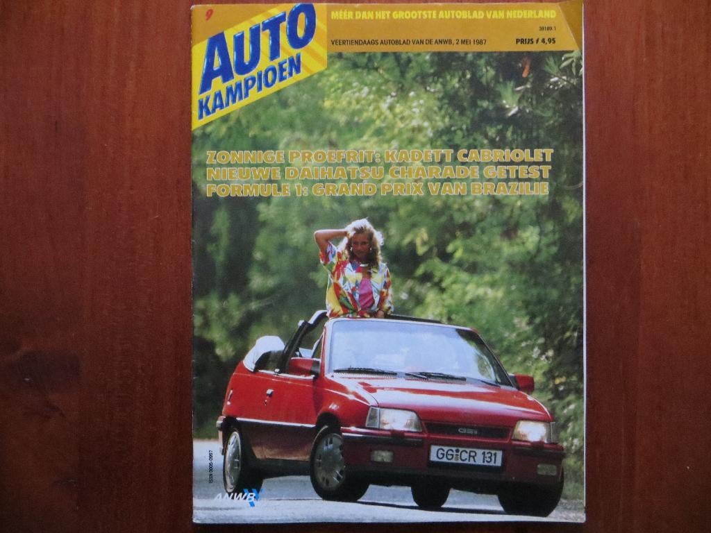 Autokampioen 9 1987 Opel Kadett Cabriolet, Daihatsu Charade, Ophalen of Verzenden, Zo goed als nieuw, Opel