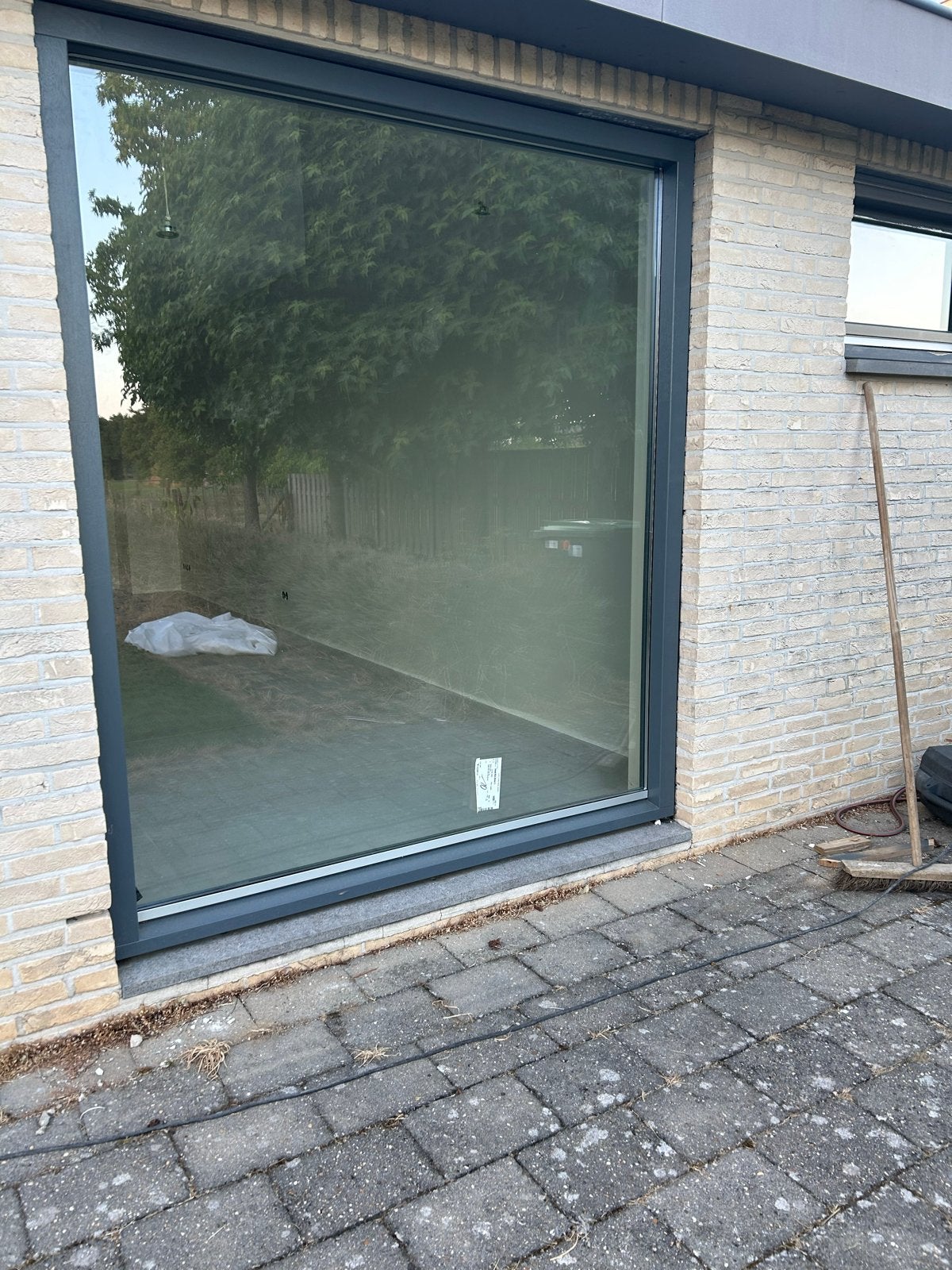 Nieuw Meranti Houten Raam met Dubbel Glas, maat 2150x 1855, Ophalen, Gevelraam of Ruit, Nieuw, 160 cm of meer