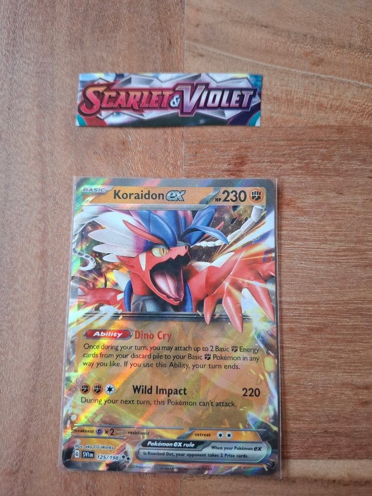 Pokemon – Koraidon (EX) (SVI 125/198) – Scarlet & Violet, Ophalen of Verzenden, Nieuw, Losse kaart, Foil