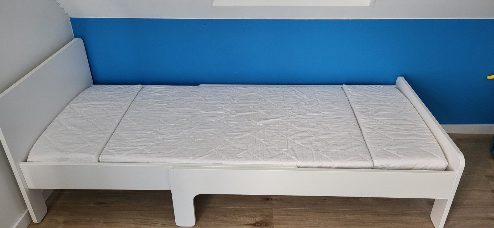 Släkt meegroeibed kinderbed wit, Ophalen, Modern, functioneel, Wit, Tweepersoons