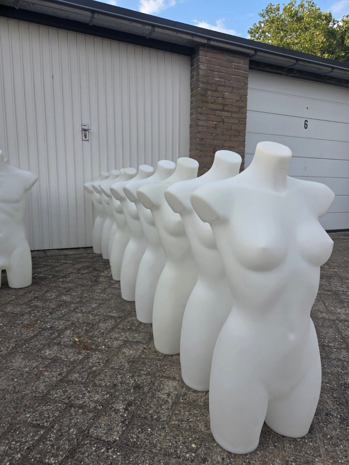 Witte paspoppen (man en vrouw) - Ideaal voor winkels, Ophalen, Zo goed als nieuw