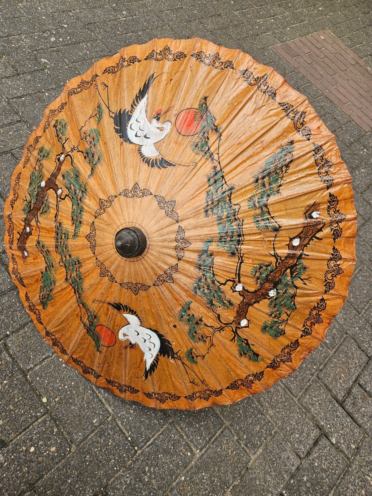 Handgeschilderde oosterse parasol, Ophalen of Verzenden