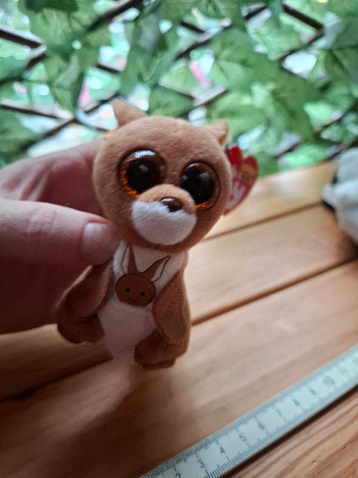 TY Sleutelhanger Kangoeroe Kipper Beanie Boo's, Ophalen of Verzenden, Zo goed als nieuw, Dier of Natuur