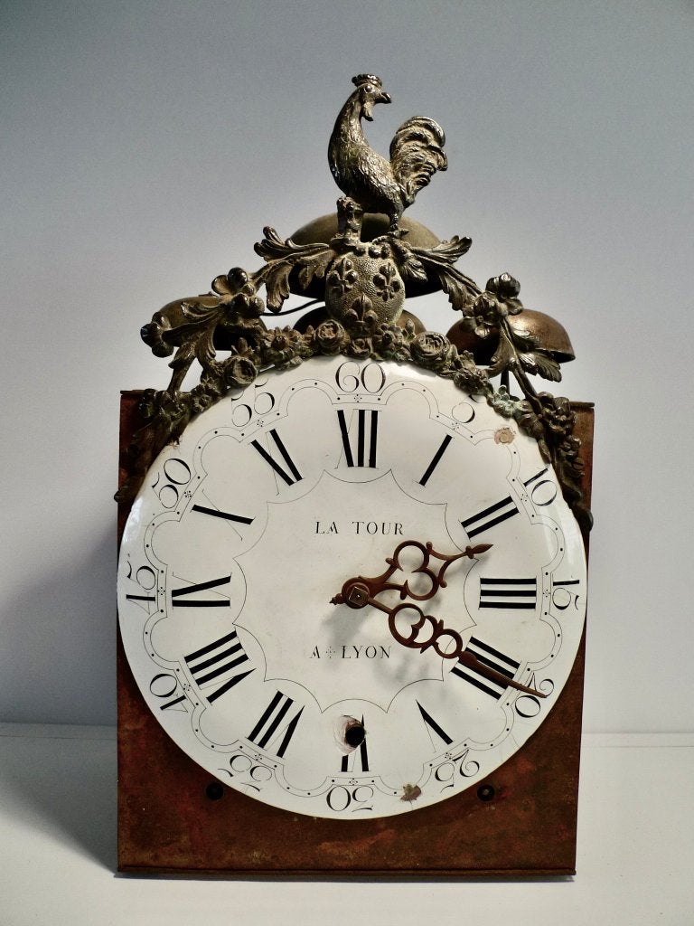 COMTOISE HAANTJESKLOK   HAANTJE   4 BELLEN-COMTOISE, Antiek en Kunst, Antiek | Klokken, Ophalen