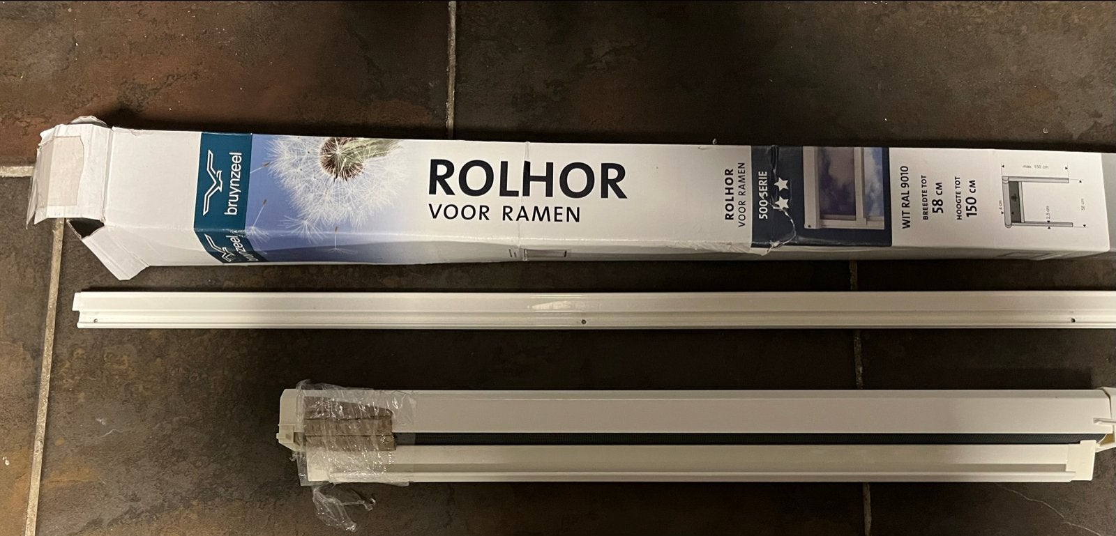 Bruynzeel Rolhor voor ramen - Wit RAL 9010 (58x150cm), Doe-het-zelf en Verbouw, Deuren en Horren, Ophalen, Minder dan 80 cm, Hordeur