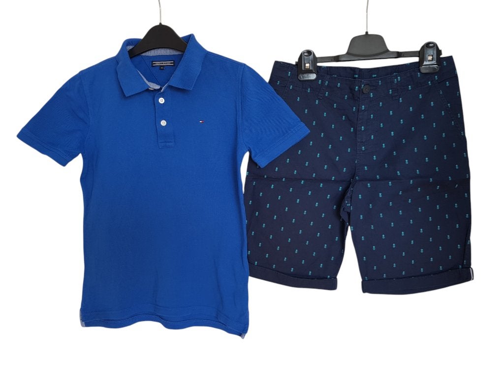 Prachtig blauw TOMMY HILFIGER poloshirt maat 152., Kinderen en Baby's, Kinderkleding | Maat 152, Verzenden, Shirt of Longsleeve