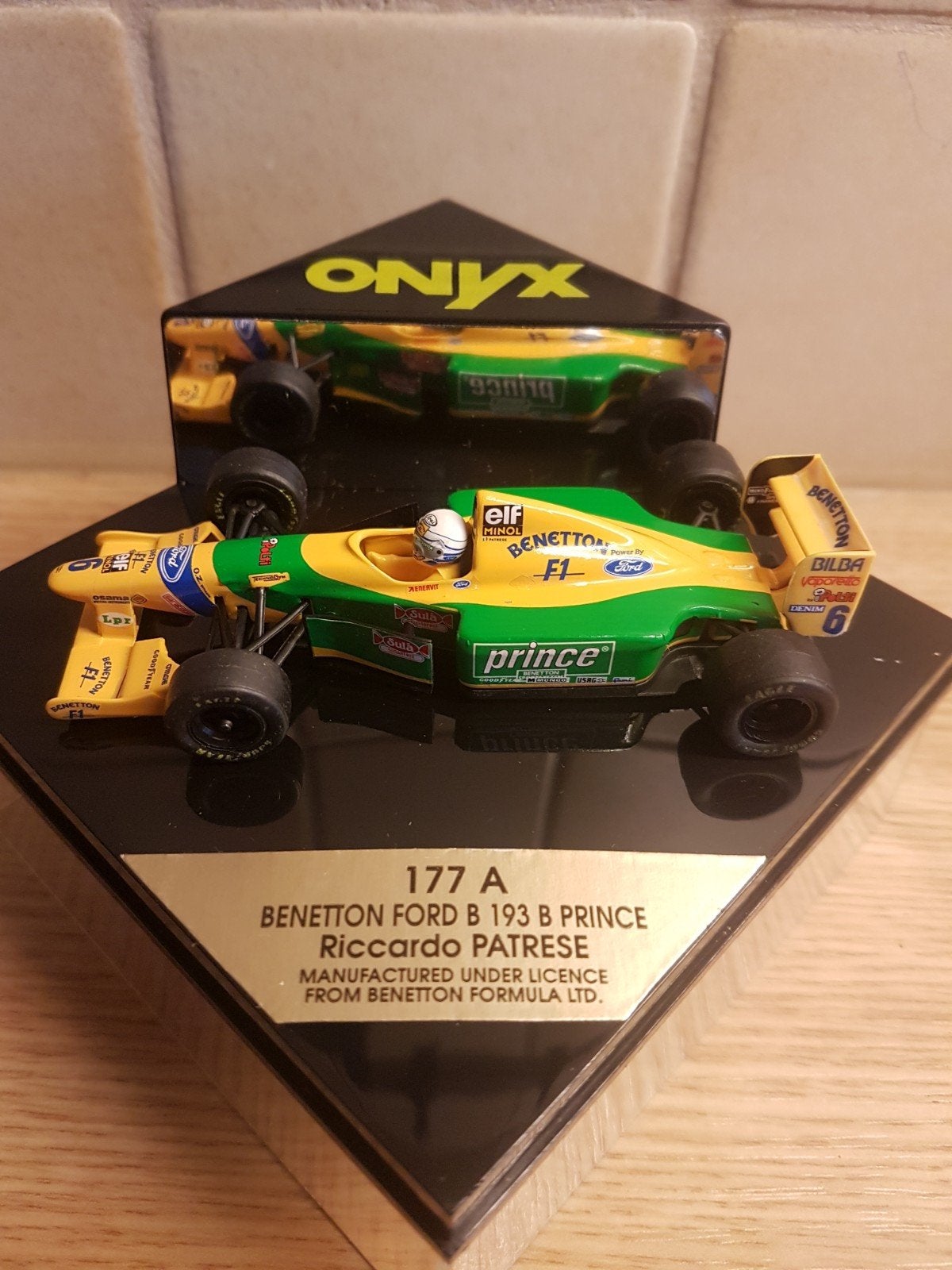 F1 benetton ford b193b ricardo patrese prince 1993, Hobby en Vrije tijd, Modelauto's | 1:43, Ophalen of Verzenden, Zo goed als nieuw