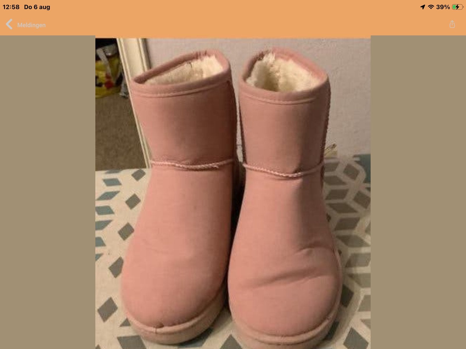 Laarzen Roze met bont.  mt 40., Verzenden, Zo goed als nieuw, Roze