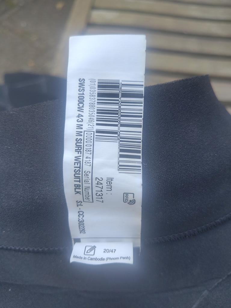 Wetsuit surfpak H maat M Decathlon, Watersport en Boten, Windsurfen, Ophalen of Verzenden, Zo goed als nieuw