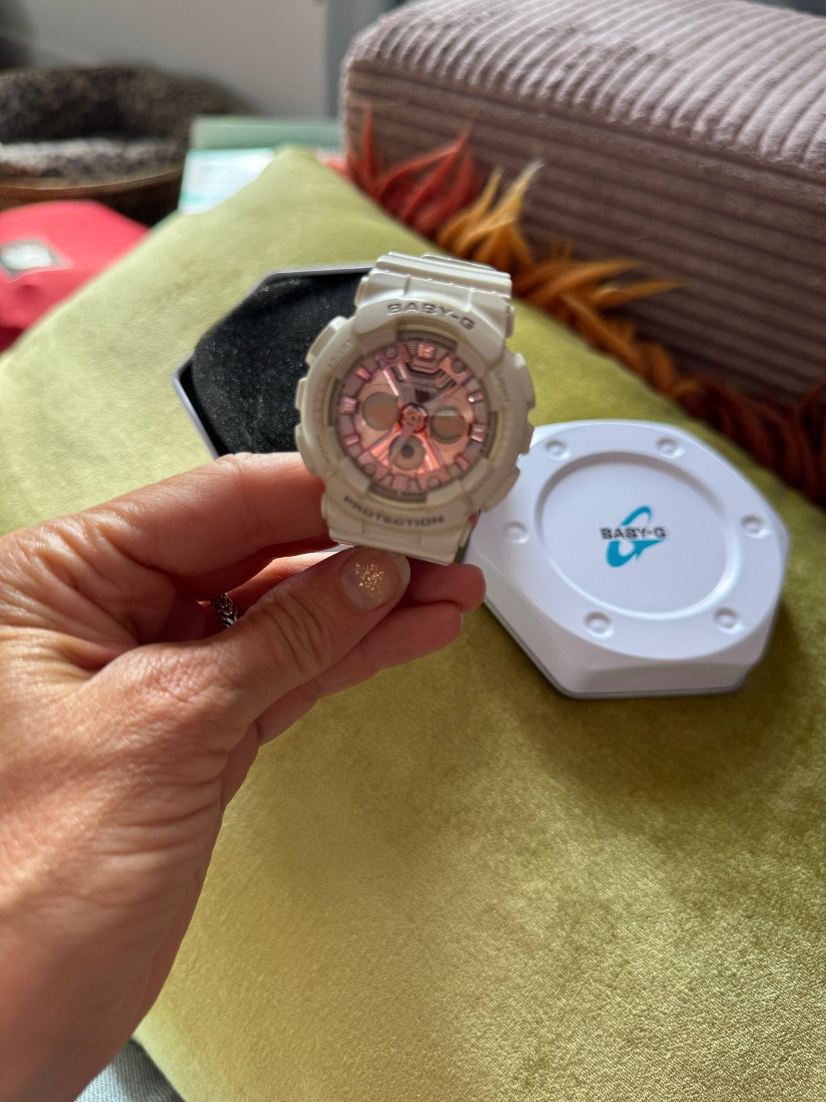 Casio Baby-G shock Horloge wit roze, Overige merken, Kunststof, Gebruikt, Polshorloge