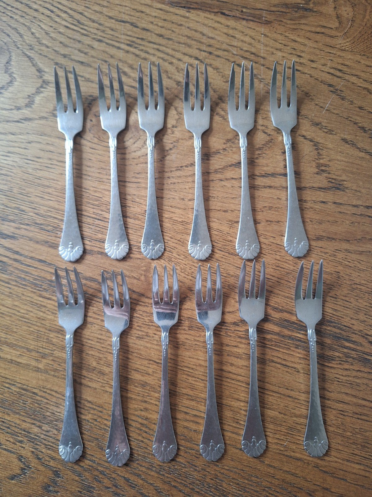 12x Gero Zilmeta gebaksvorkjes – Model 519 Flamenco, Antiek en Kunst, Ophalen of Verzenden