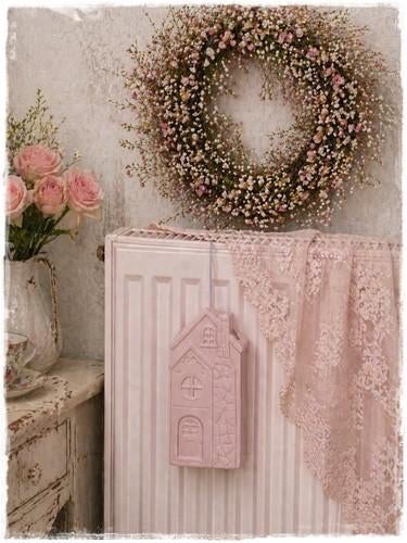 Verwarmingsbakje keramiek schattig huisje roze met haak, Ophalen of Verzenden