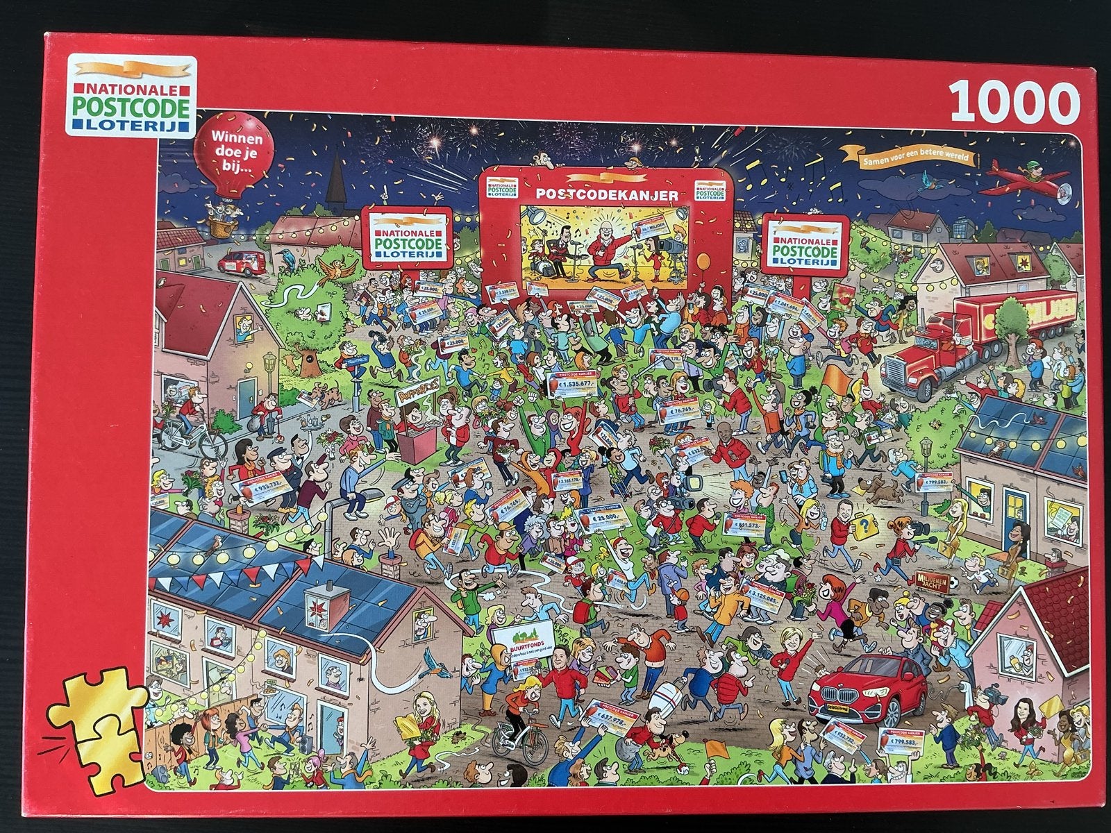 Nationale Postcode Loterij Puzzel 1000 stukjes, Ophalen of Verzenden, 500 t/m 1500 stukjes, Zo goed als nieuw, Legpuzzel