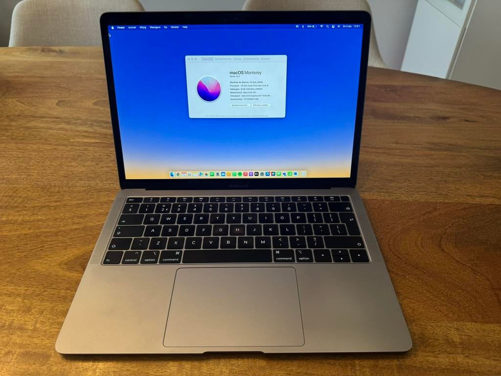 Macbook Air 2019 13 inch, Computers en Software, Apple Macbooks, Ophalen, 13 inch, Minder dan 2 Ghz, Zo goed als nieuw