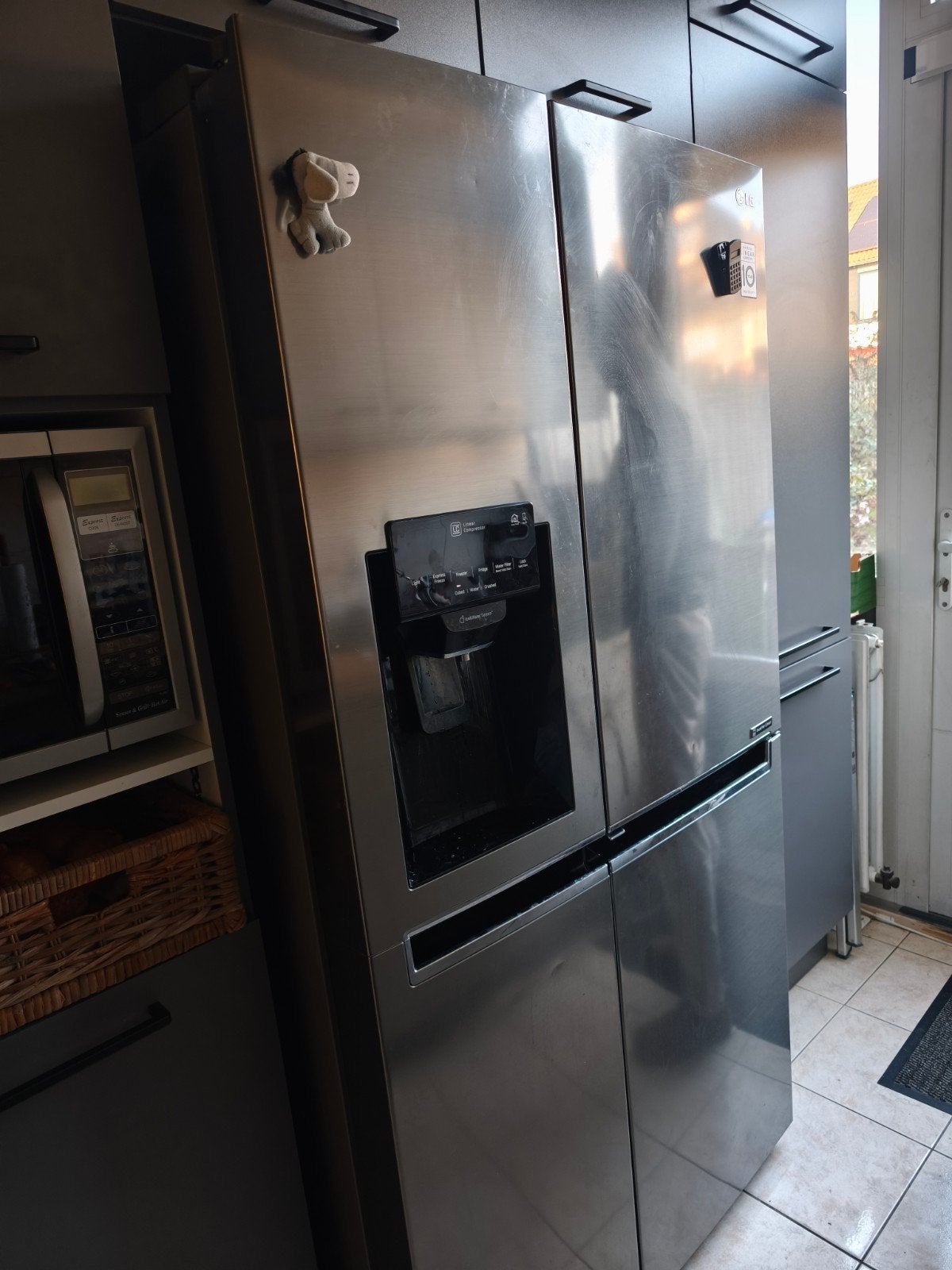 LG Amerikaanse Koelkast met Water- en IJsdispenser, Ophalen, Gebruikt, 200 liter of meer, 60 cm of meer