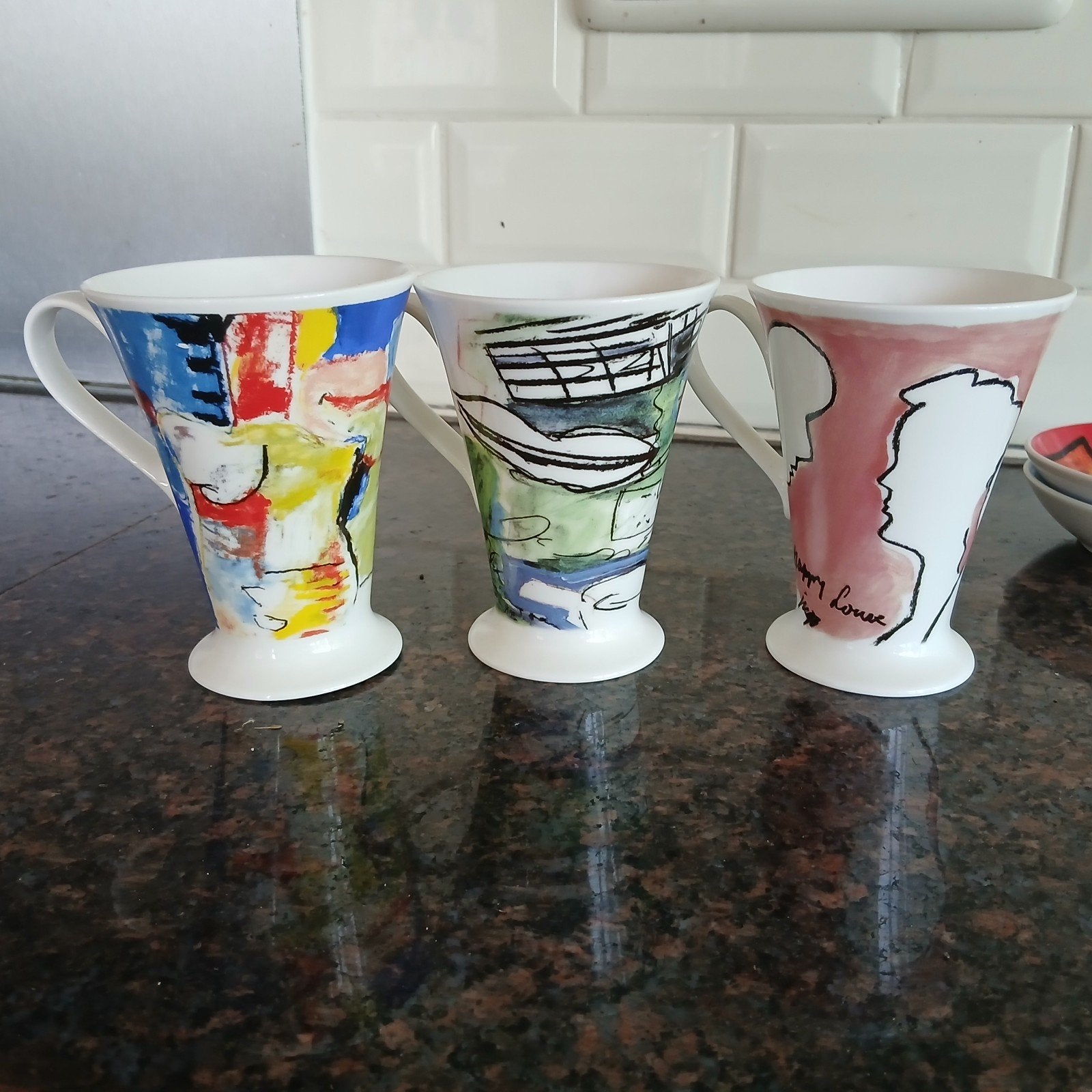 10 Fine Bone China Art Collection Mokken, Overige typen, Ophalen of Verzenden, Zo goed als nieuw, Steen/keramiek