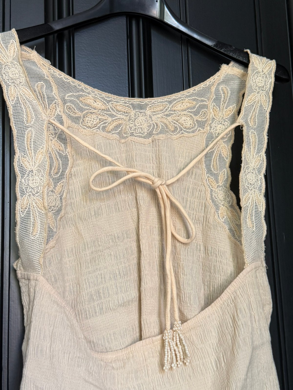 Zara boho top met borduursel, open rug, kant en kralen., Beige, Nieuw, Ophalen of Verzenden, Maat 36 (S)