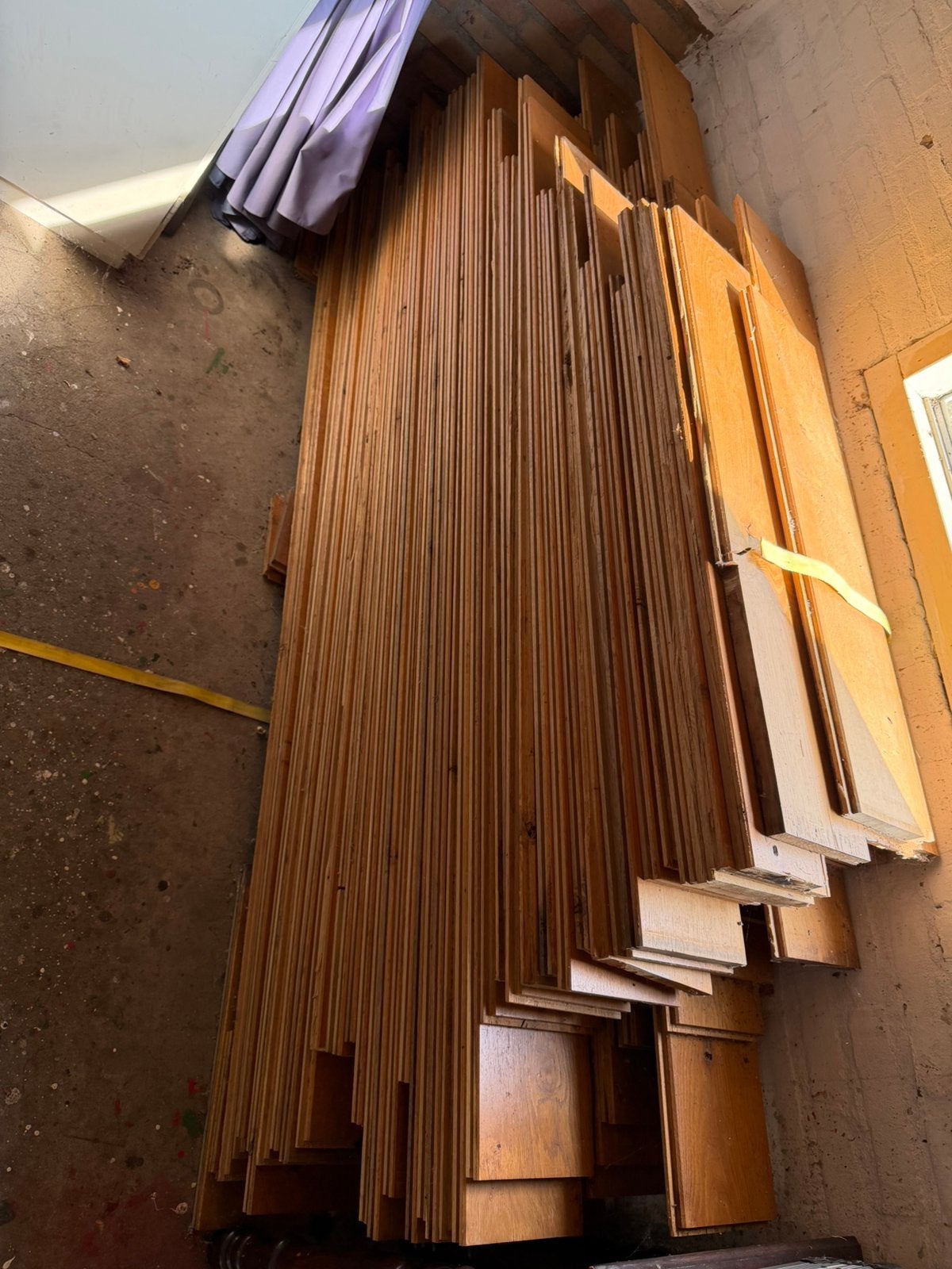 Massief eiken vloerdelen, Doe-het-zelf en Verbouw, Hout en Planken, Gebruikt, Minder dan 25 mm, Eiken, Ophalen of Verzenden