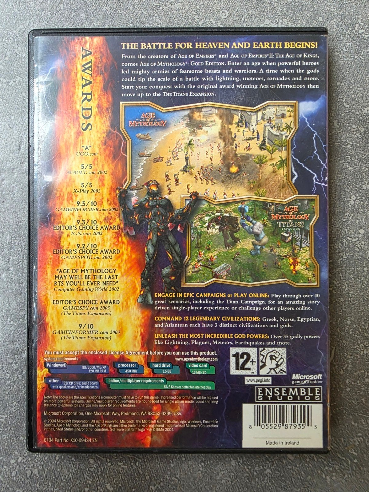 Pc game Age of Mythology gold edition, Spelcomputers en Games, Games | Pc, 1 speler, Ophalen of Verzenden, Zo goed als nieuw, Strategie en Constructie