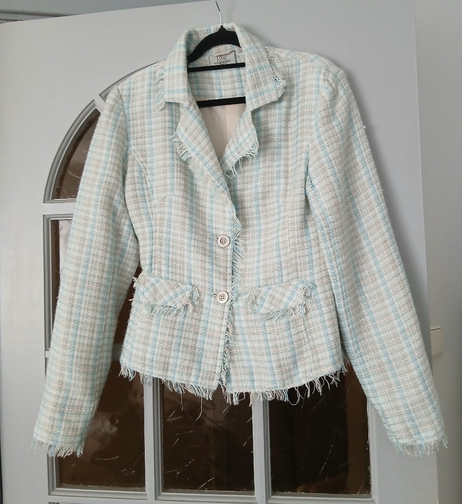 Blazer Blauw Maat M, Kleding | Dames, Ophalen of Verzenden, Zo goed als nieuw, Maat 38/40 (M), Blauw