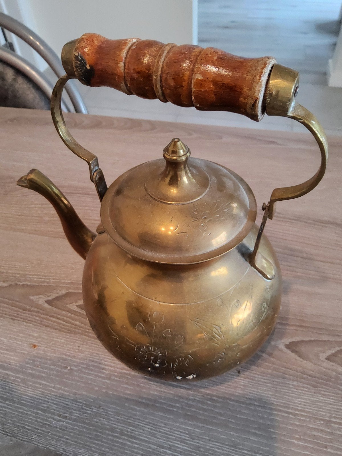 Antieke Geelkoperen Waterketel / Peerketel, Antiek en Kunst, Ophalen of Verzenden, Koper
