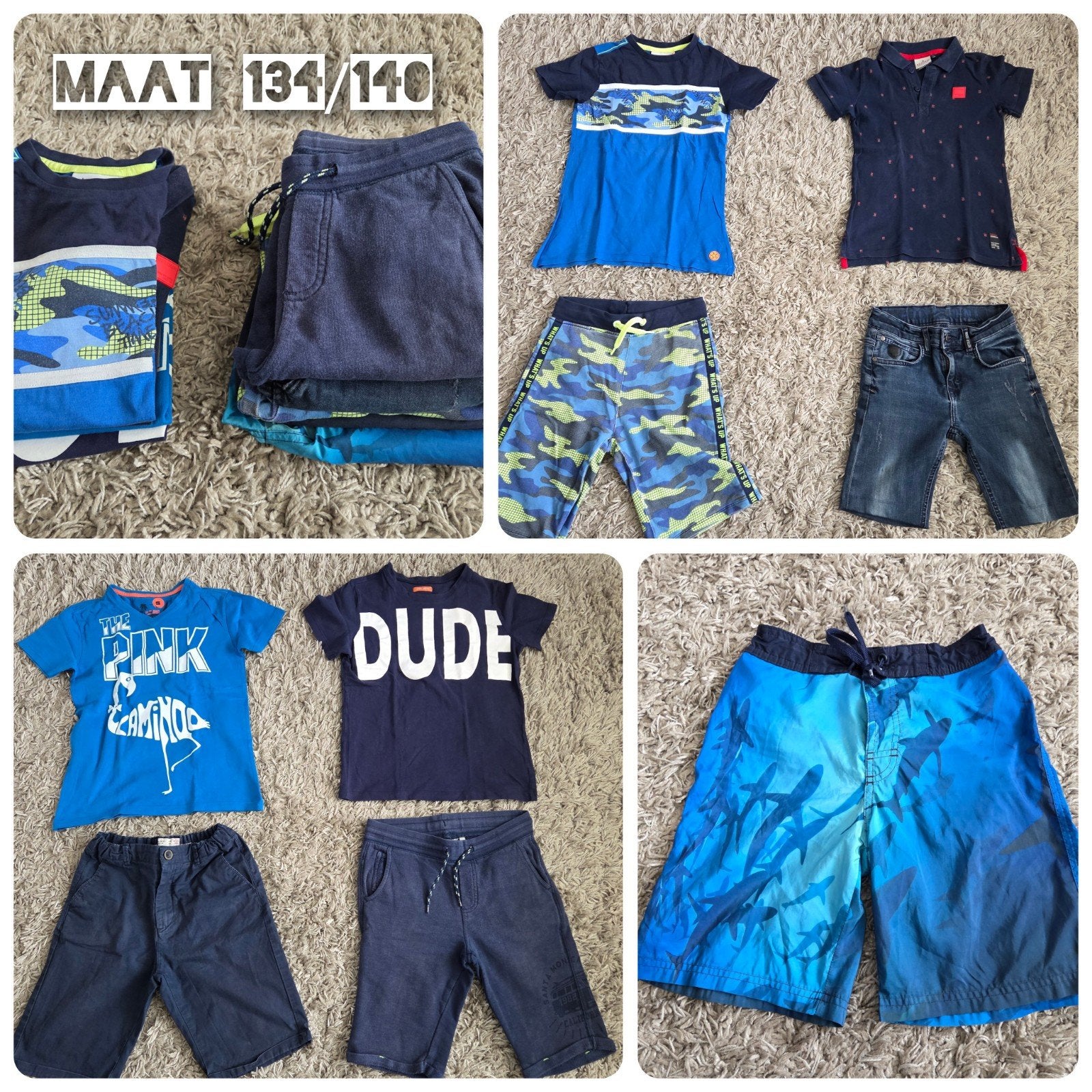 Pakket zomerkleding  jongen 134/140 ruilen voor ijsbon, Ophalen, Gebruikt, Maat 134