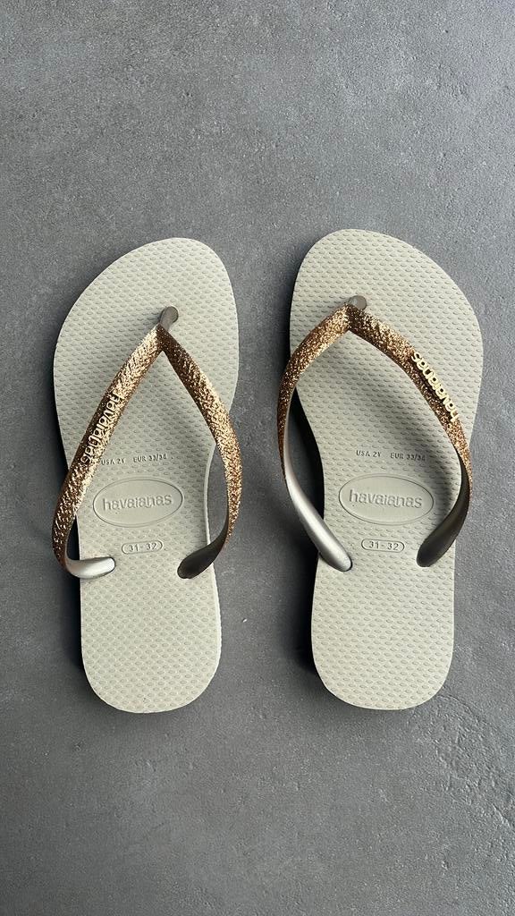 Havaianas goud maat 31/32 (europees 33/34) nieuw, Ophalen, Nieuw, Meisje, Schoentjes