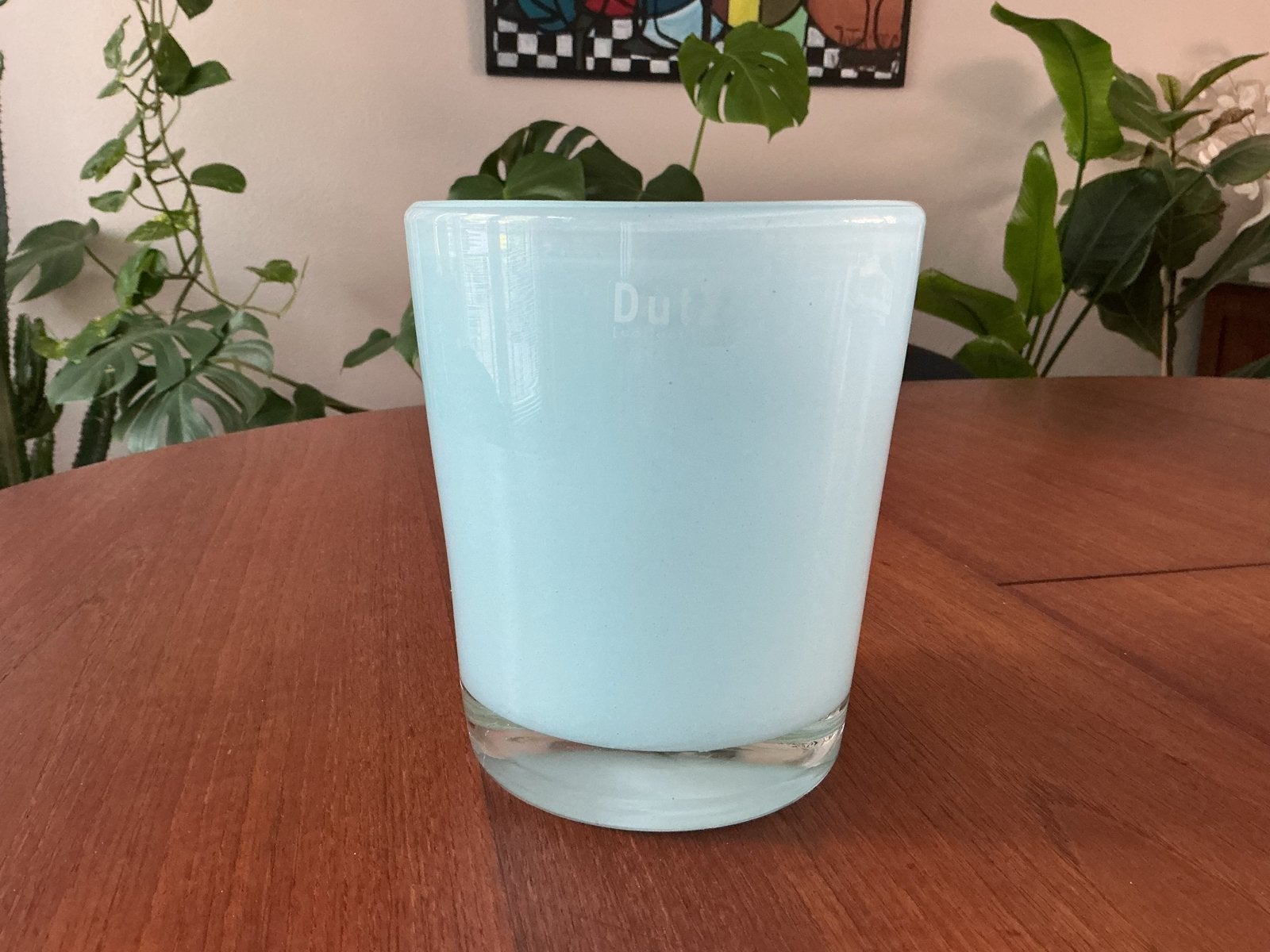 DUTZ Vaas - Conic pale blue glas, Ophalen of Verzenden, Zo goed als nieuw, Blauw, Glas