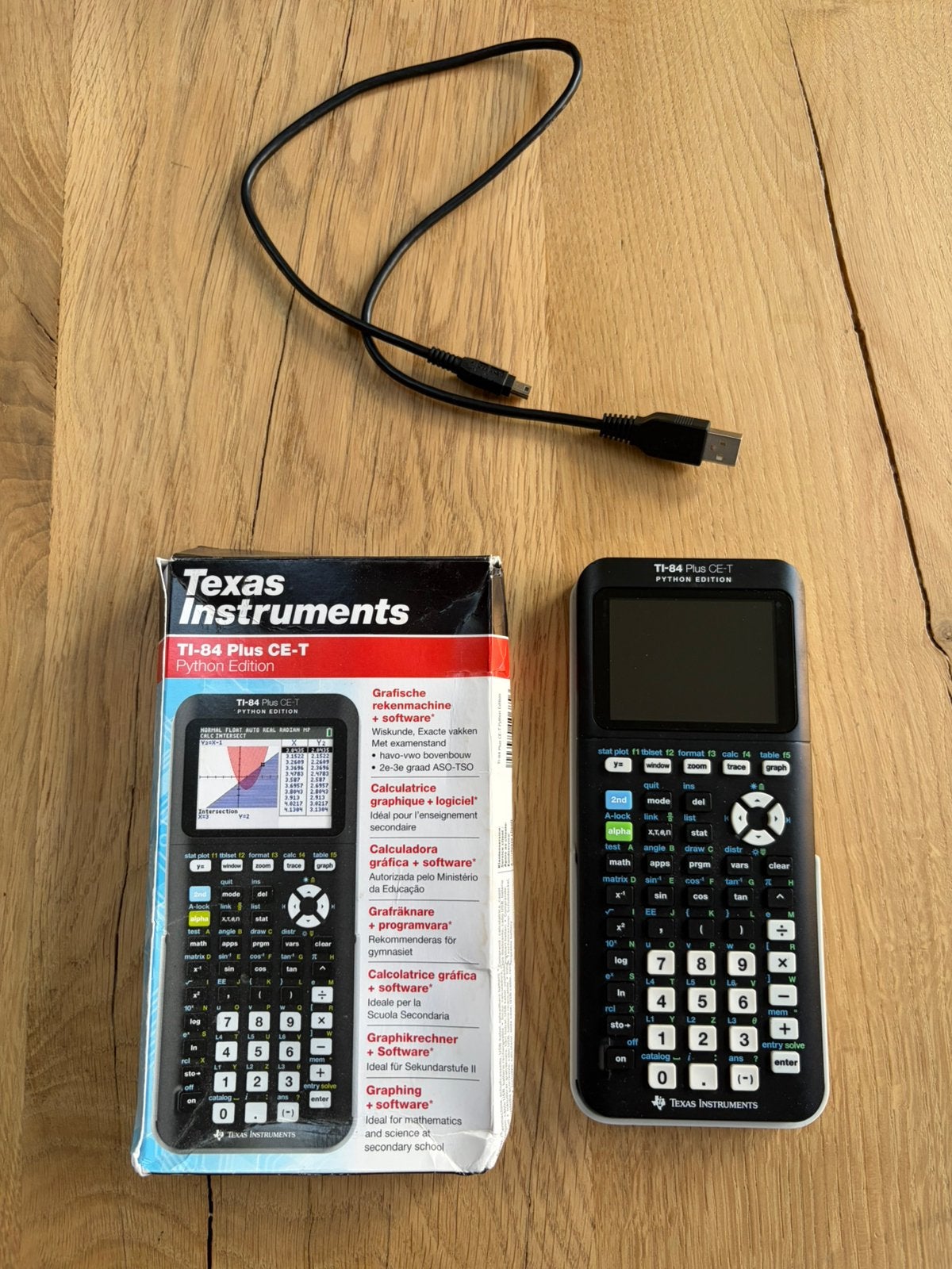 Texas Instruments TI-84 plus CE-T, Ophalen of Verzenden, Grafische rekenmachine, Zo goed als nieuw