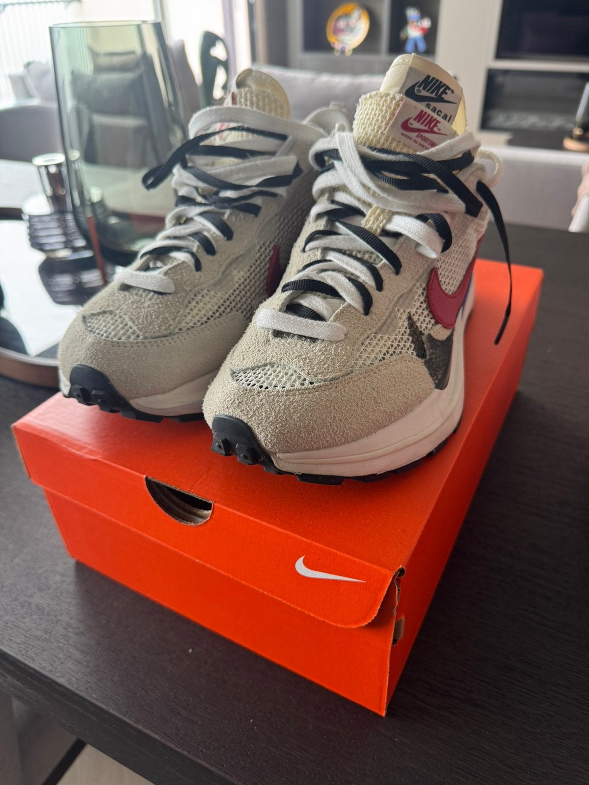 Nike x sacai VaporWaffle Royal Fuchsia, Kleding | Heren, Wit, Ophalen of Verzenden, Sneakers of Gympen, Zo goed als nieuw