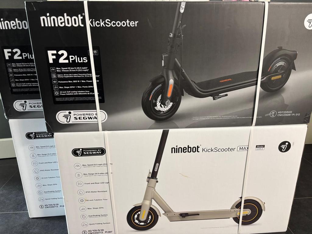 Ninebot KickScooter F2 Plus & MAX G2 E-steps Nieuw, Fietsen en Brommers, Steps, Nieuw, Elektrische step (E-scooter), Ophalen of Verzenden